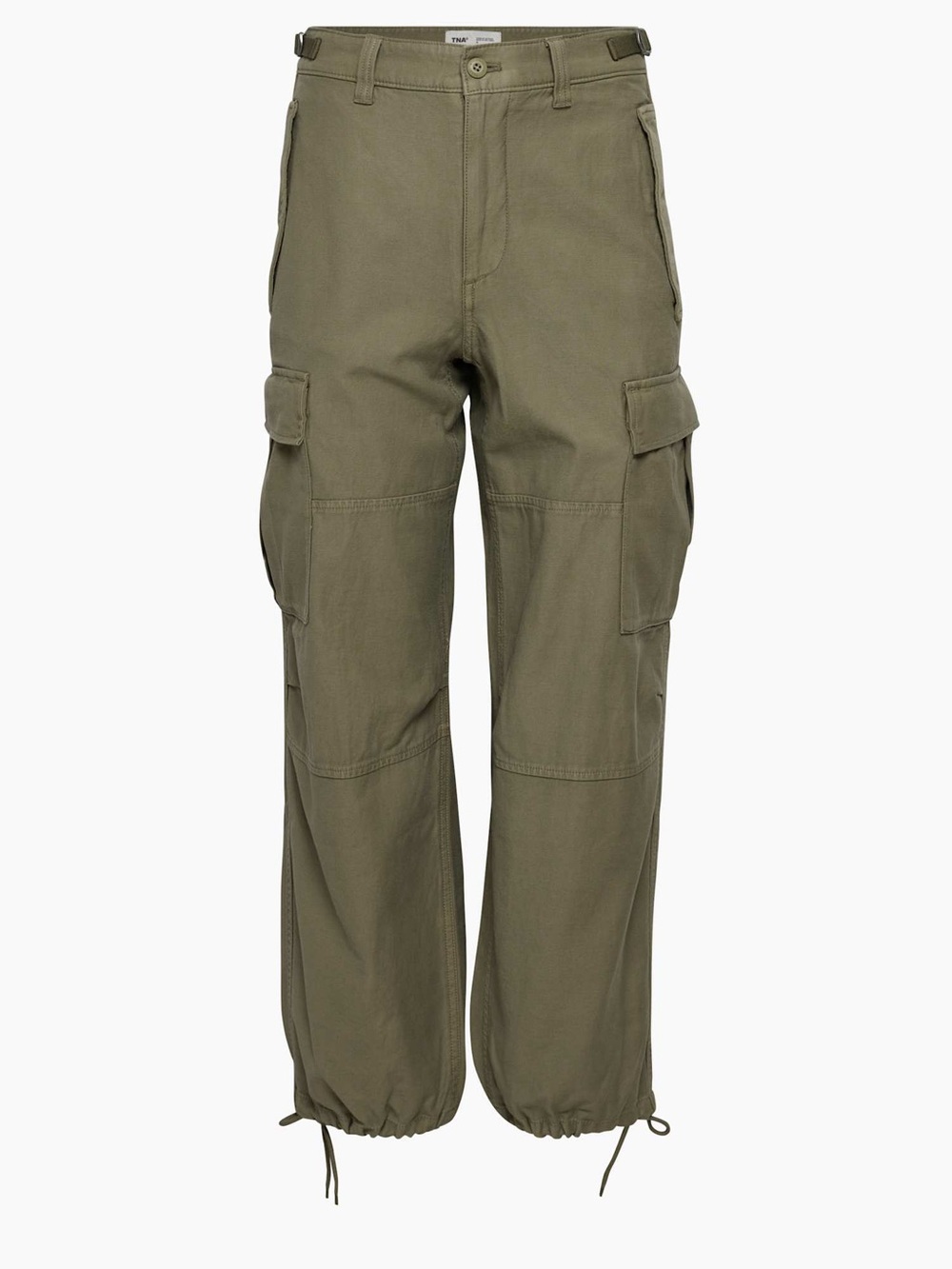 Aritzia TNA Mid-Rise Camo Green Cargo Pants